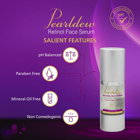 Pearldew Retinol Face Serum 50 Ml | Enriched With Retinol & Aloe | Paraben Free (Pack Of 4)