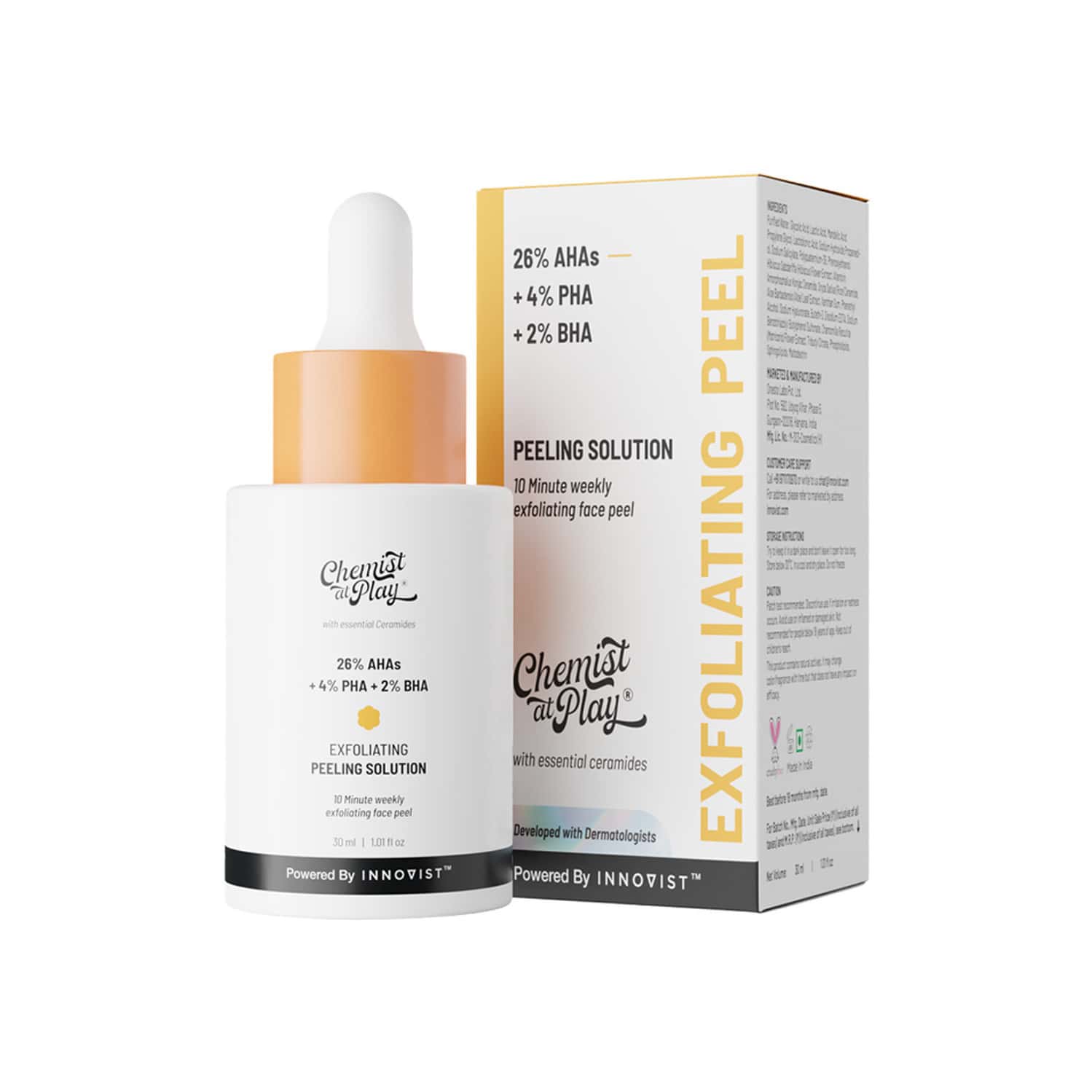 Buy SKINNSI BE BRIGHT AHA BHA EXFOLIATING PEEL 30ML Online & Get Upto ...