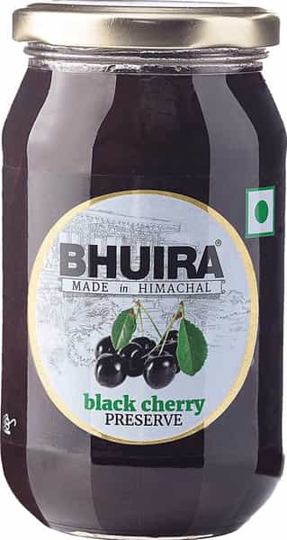 Bhuira All Natural Black Cherry Preserve |No Artifical Color Added - 240 Gm - Pack Of 1