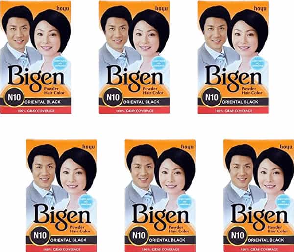 Bigen Powder Hair Color Oriental Black N10 (6G Pack Of 6)