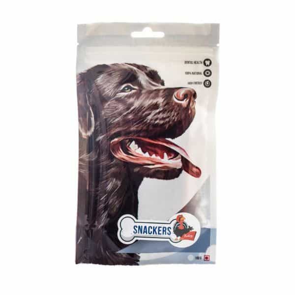 Snackers Dental Chewy Stick Turkey Dog Treats | 100 G