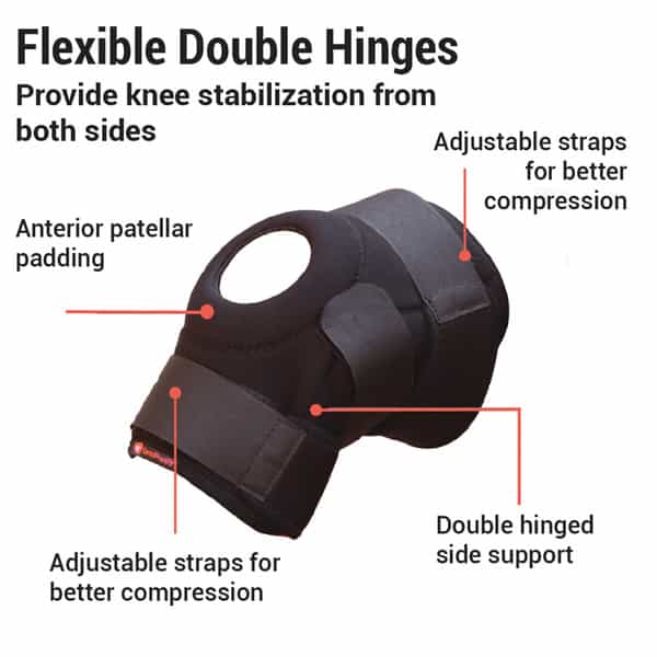 Sandpuppy Kneebrace Hinged Adjustable Open Patella Hinged Knee Support Cap Pack Of 1 For Men & Women