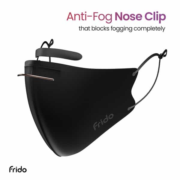 Frido Ultimate Pro Copper Treated Mask|Nose Clip|Ear Loop|Washable|Imported|Small Size (Pack Of 2)