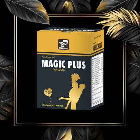 Prime Magic Plus Capsules - Ayurvedic Vitality & Wellness Formula For Men - 50n