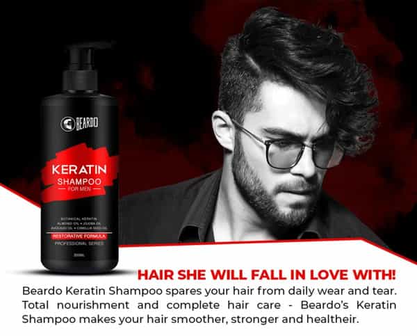 Beardo Keratin Shampoo For Hair Growth & Damage Control - 300 Ml