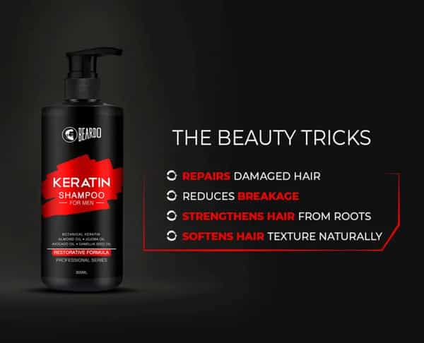 Beardo Keratin Shampoo For Hair Growth & Damage Control - 300 Ml