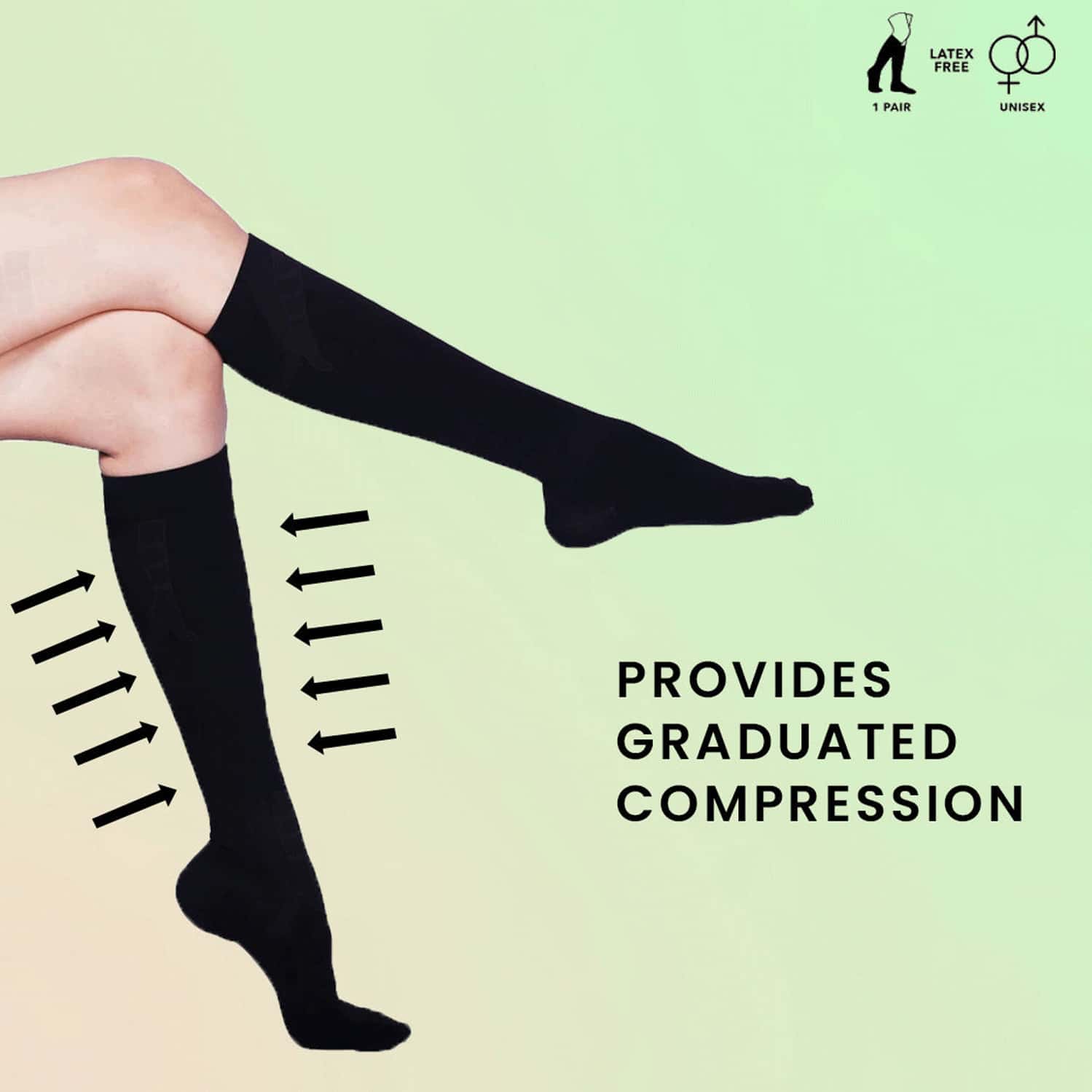 Sorgen Everyday Support Socks (Black Medium)