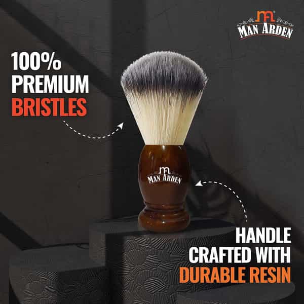 Man Arden Vintage Finish Premium Shaving Brush With Ultra Soft&Absorbent Bristles&Long Handle