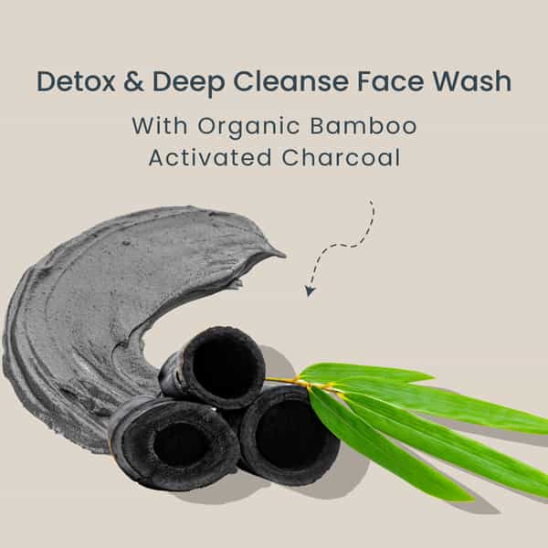 Nugencare Charcoal Face Wash Deep Pore Cleanser Removes Excess Oil 100 Gms