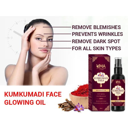 Uma Ayurveda Kumkumadi Tailam | For All Skin Types And No Side Effects - 30ml