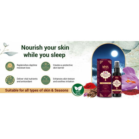 Uma Ayurveda Kumkumadi Tailam | For All Skin Types And No Side Effects - 30ml