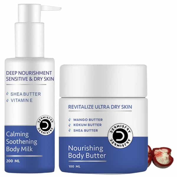 Dermistry Sensitive Dry Skin Moisturizer Shea Mango Coffee Butter & Calming Soothing Body Lotion