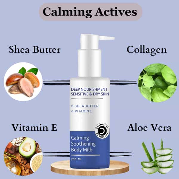 Dermistry Sensitive Dry Skin Moisturizer Shea Mango Coffee Butter & Calming Soothing Body Lotion