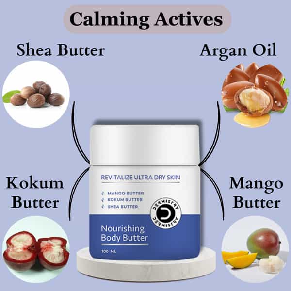 Dermistry Sensitive Dry Skin Moisturizer Shea Mango Coffee Butter & Calming Soothing Body Lotion