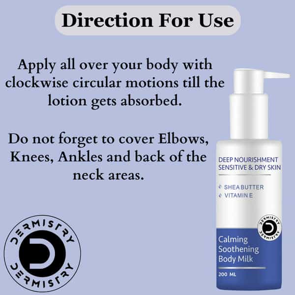 Dermistry Sensitive Dry Skin Moisturizer Shea Mango Coffee Butter & Calming Soothing Body Lotion