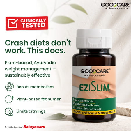 Goodcare (From The House Of Baidyanath) Ezi Slim With Kalimarich | Lasun And Guggulu - 60 Capsules