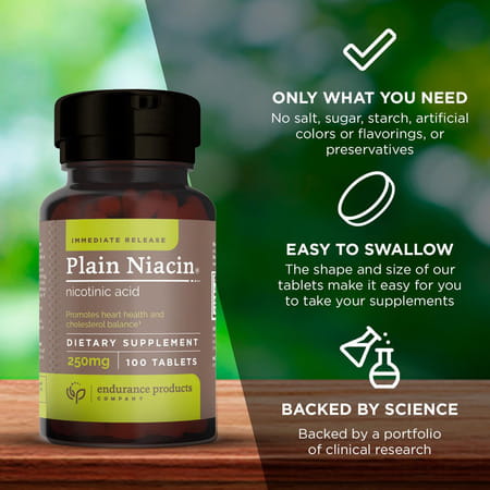 Endurance Products Niacin 250 Mg Tablets | 100 Count