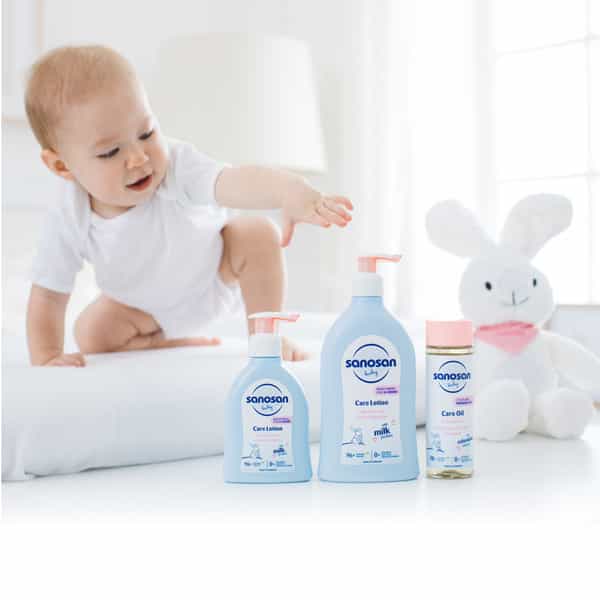 Sanosan Milk Protein Formula Daily Moisturising Milky Lotion Mild & Gentle | Newborn Baby - 200Ml