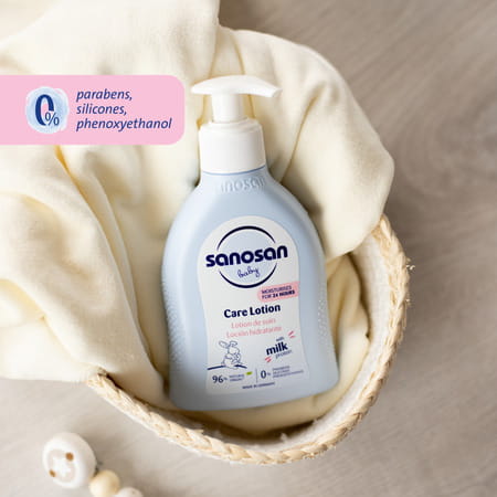 Sanosan Milk Protein Formula Daily Moisturising Milky Lotion Mild & Gentle | Newborn Baby - 200ml