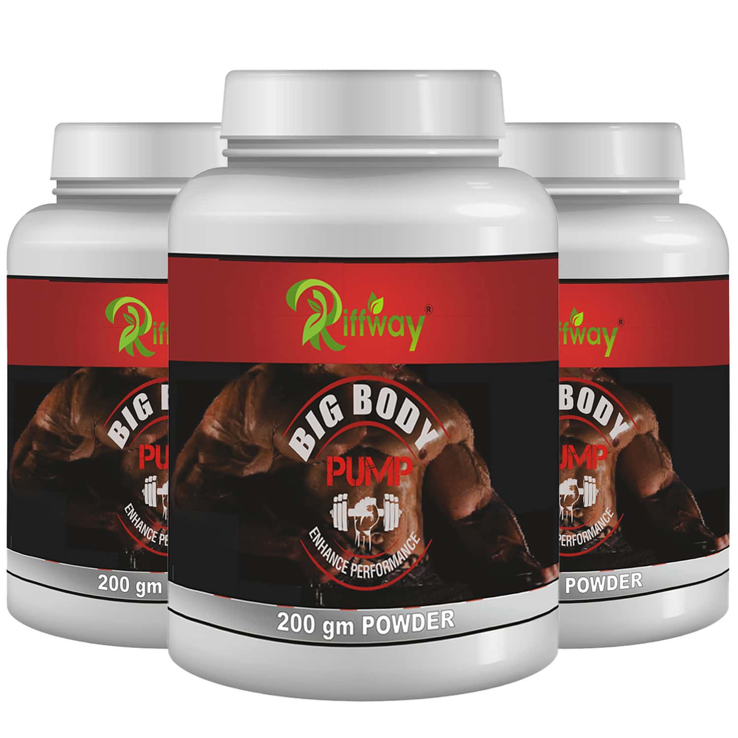 Riffway Big Body Pump Weight Gain Powder | Achieve Your Weight Gain Goals 100% Ayurvedic (3x200gm)