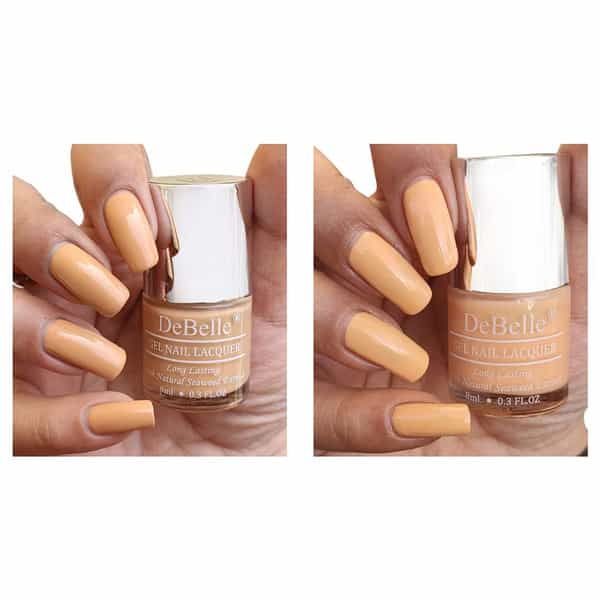 Debelle Gel Nail Polish Gift Set Of 2 - Almond Blush | Peachy Passion(Peach) - 16Ml (8 Ml Each)