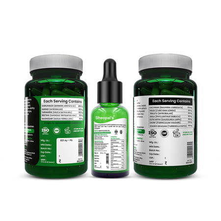 Sheopal'S Pilohem For Hemorrhoids & Thyrobic For Thyroid 60+60 Caps & 30ml Oil