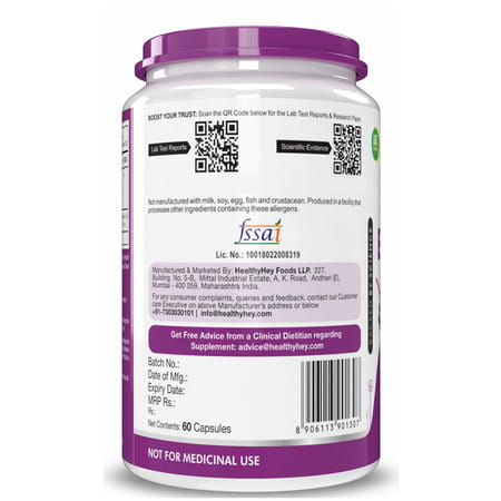 Healthyhey Nutrition Natural Elderberry Fruit Extract 60 Vegetable Capsules