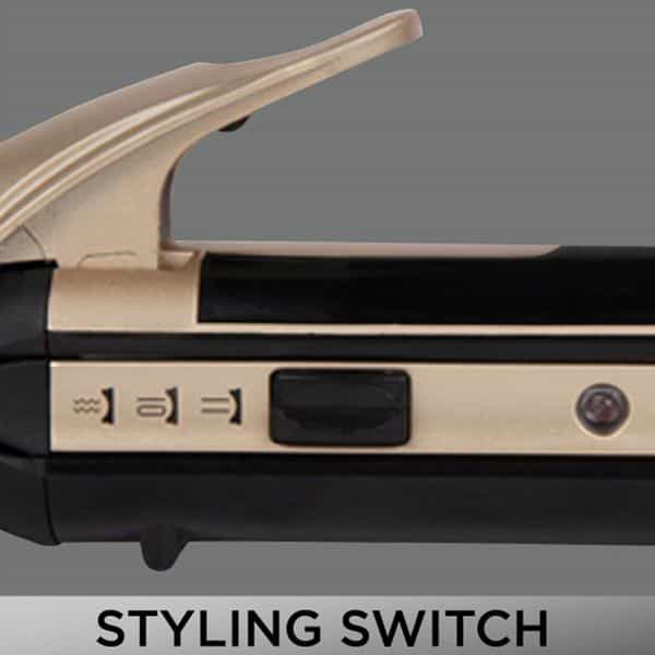 Vega 3 In 1 Hair Styler Straightener Curler & Crimper (Vhscc-01) Black