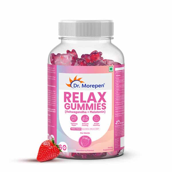 Dr. Morepen Relax Gummies With Ashwagandha & Melatonina 60 Count