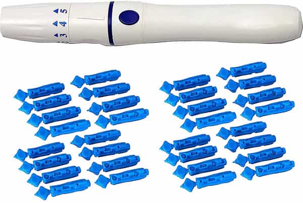 Smartcare Glucometer Blood Adjustable Lancet Pen Device With 100 Pieces Needle