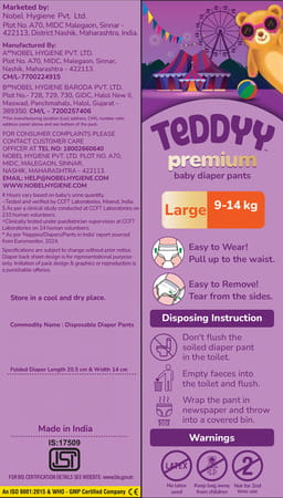 Teddyy Baby Pants Premium Lar 32x8 C