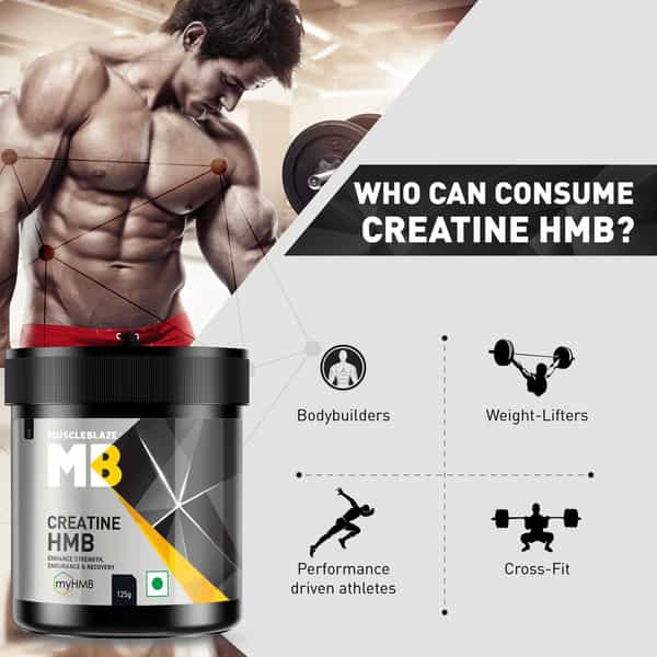 Muscleblaze Creatine Hmb With Myhmb|Strength Power & Endurance|Muscle Protein Synthesis (125 G)