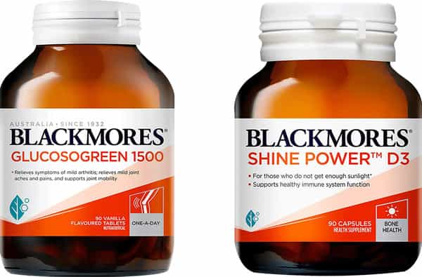 Blackmores -Glucosogreen & Shine Power D3 For Healthy Bone & Joint Support 90 Tablets (Pack Of 2)