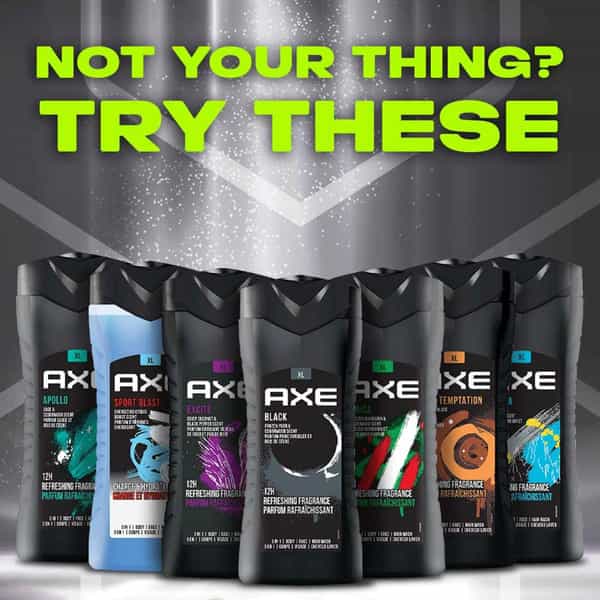 Axe Black 3 In 1 Body | Face & Hair Wash For Men | Long-Lasting Fragrance | 400Ml