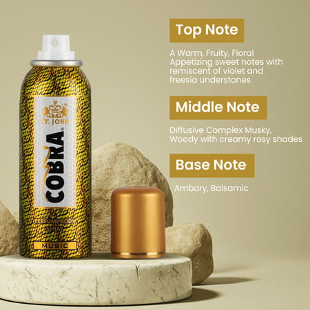 St.John Cobra Real Men & Music 100ml Each No Gas Deodorant For Men Pack Of 2