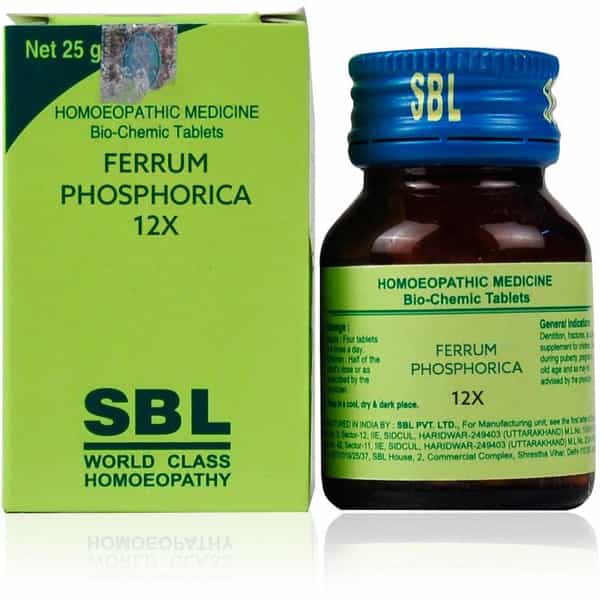 Sbl Ferrum Phosphorica Biochemic Tablet 12X 25 Gm Pack Of 2