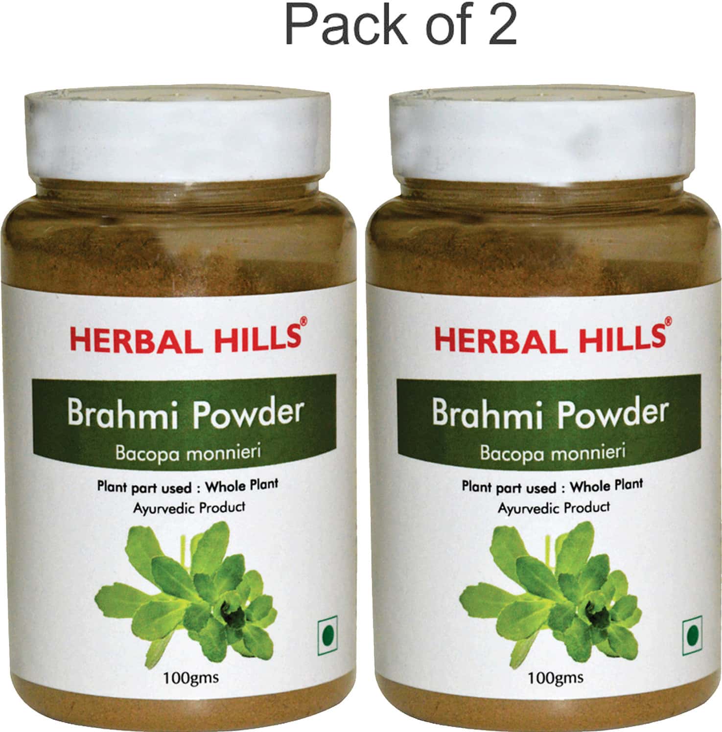 Herbal Hills Brahmi Powder - 100 Gms (Pack Of 2)