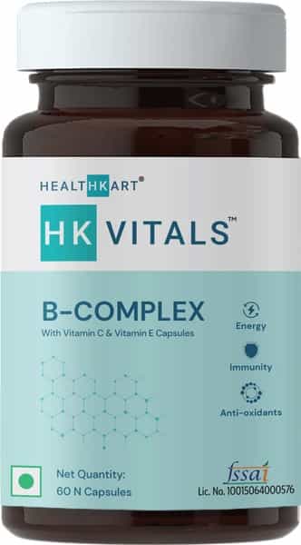 Healthkart B Complex (With Vitamin C & Vitamin E) Unflavoured - 60 Capsules