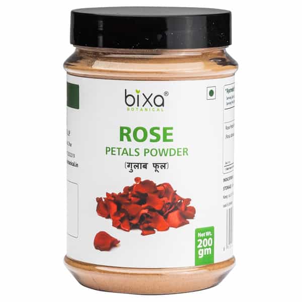 Bixa Botanical Gulab Phul Powder-Supports As Coolant & Refrigerant, Helps To Improve Skin Glow(200G)