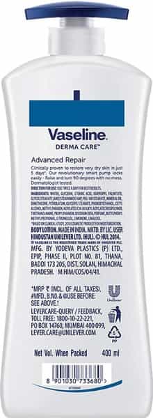 Vaseline Derma Care Advanced Repair Body Lotion Bottle Of 400 Ml
