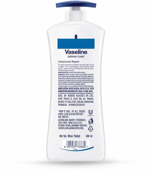 Vaseline Derma Care Advanced Repair Body Lotion Bottle Of 400 Ml