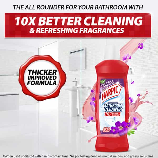 New Harpic Disinfectant Bathroom Cleaner Floral Bloom Bottle 500Ml