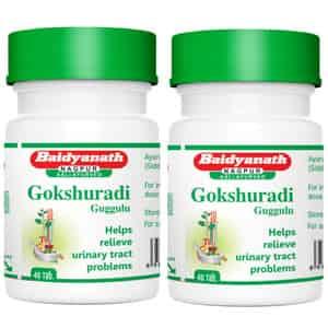 Baidyanath Asli Ayurved Gokshuradi Guggulu | Retention And Painful Micturition - 40x2 Tablets