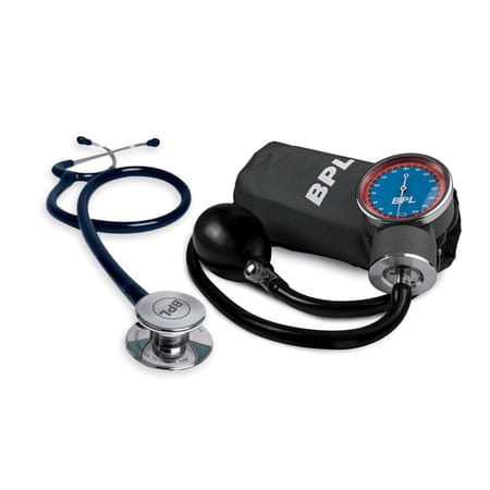 Bpl Medical Technologies Aneroid Sphygmomanometer With St-03 Brass Dual Stethoscope