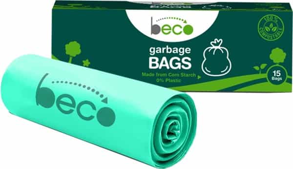 Beco Compostable Medium 19 X 21 Inches Garbage Bags/Trash Bags/Dustbin Bags - 15 Pieces