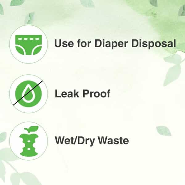 Beco Compostable Medium 19 X 21 Inches Garbage Bags/Trash Bags/Dustbin Bags - 15 Pieces