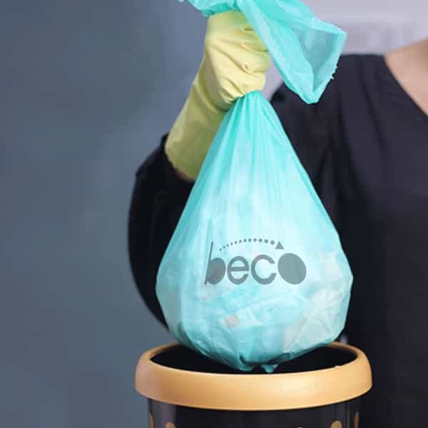 Beco Compostable Medium 19 X 21 Inches Garbage Bags/Trash Bags/Dustbin Bags - 15 Pieces