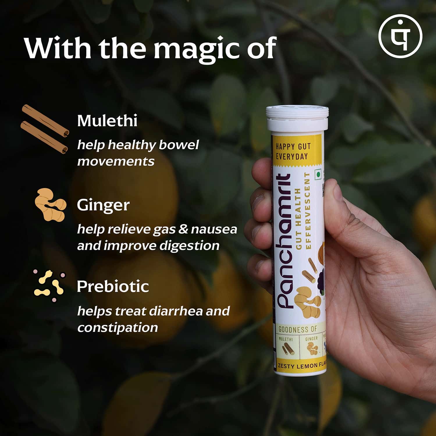 Buy PANCHAMRIT GUT HEALTH EFFERVESCENT TABLETS, 20 UNITS Online & Get