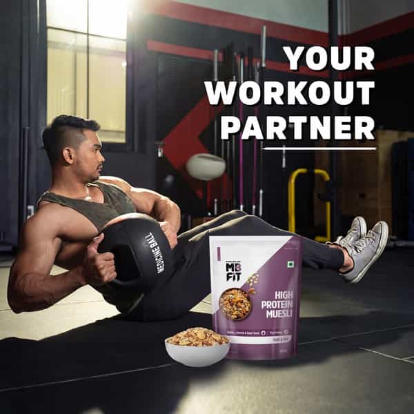 Muscleblaze Fit High Protein Muesli (Fruits & Nut | 400G) | 22G Protein