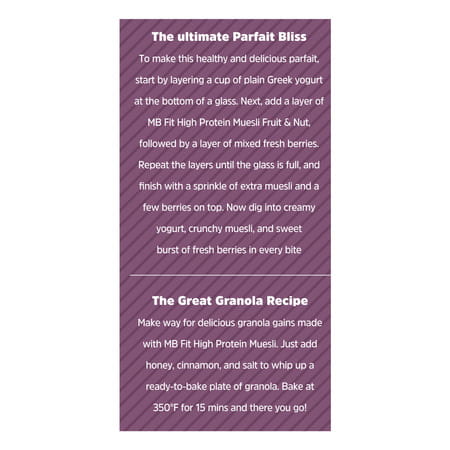 Muscleblaze High Protein Muesli 400 G | Fruits & Nut | 19 G Protein | Protein Breakfast Cereals